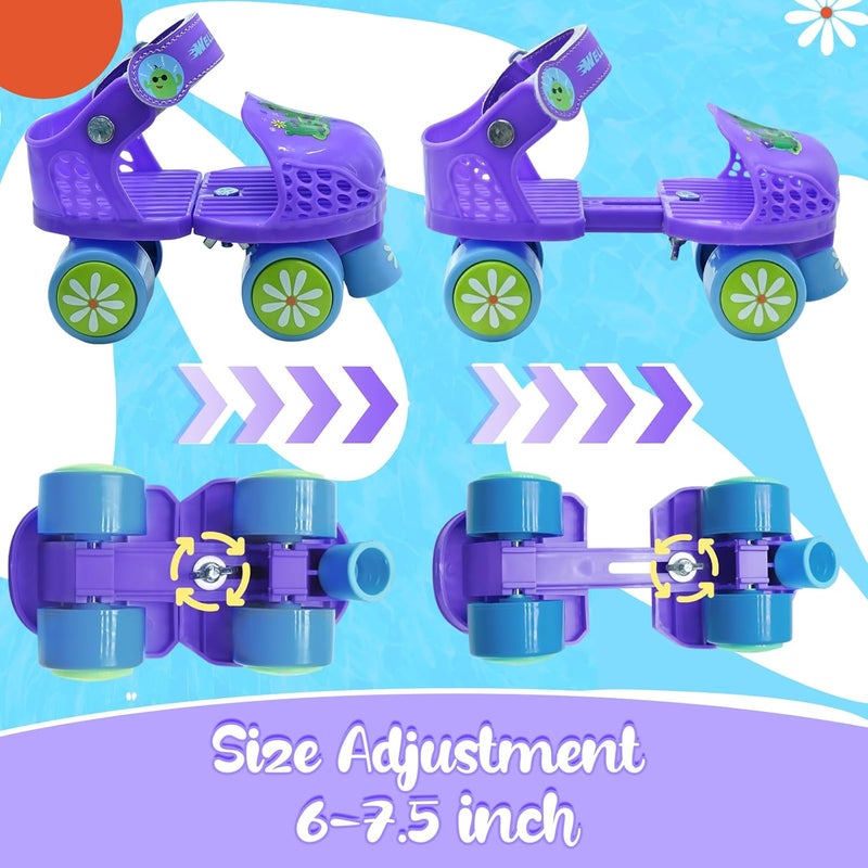 WELLWON Kids Roller Skate for Girls Boys Ages 2-5 Years Old, Adjustable Toddler Rollerskates, Children Beginner Roller Skate - Image 2